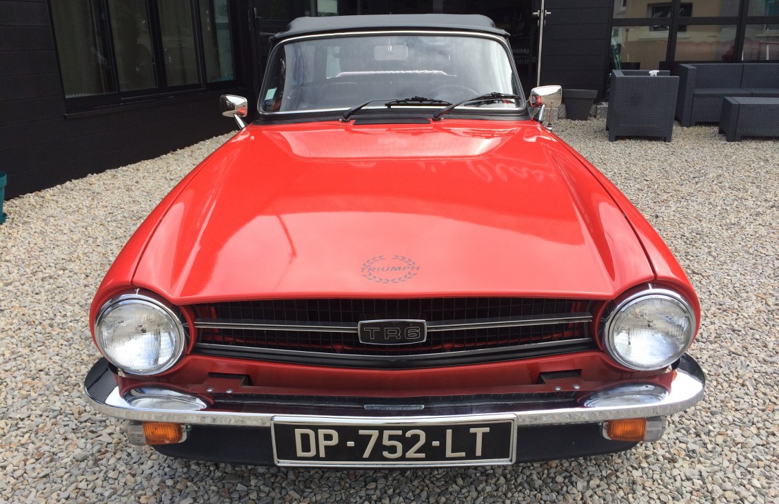 triumph tr 6 red 2.5l cabriolet english classic car for sale on euroean vintage cars