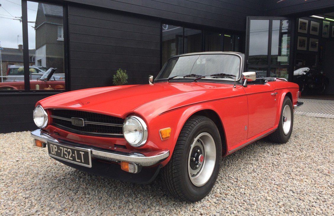 triumph tr 6 red 2.5l cabriolet english classic car for sale on euroean vintage cars